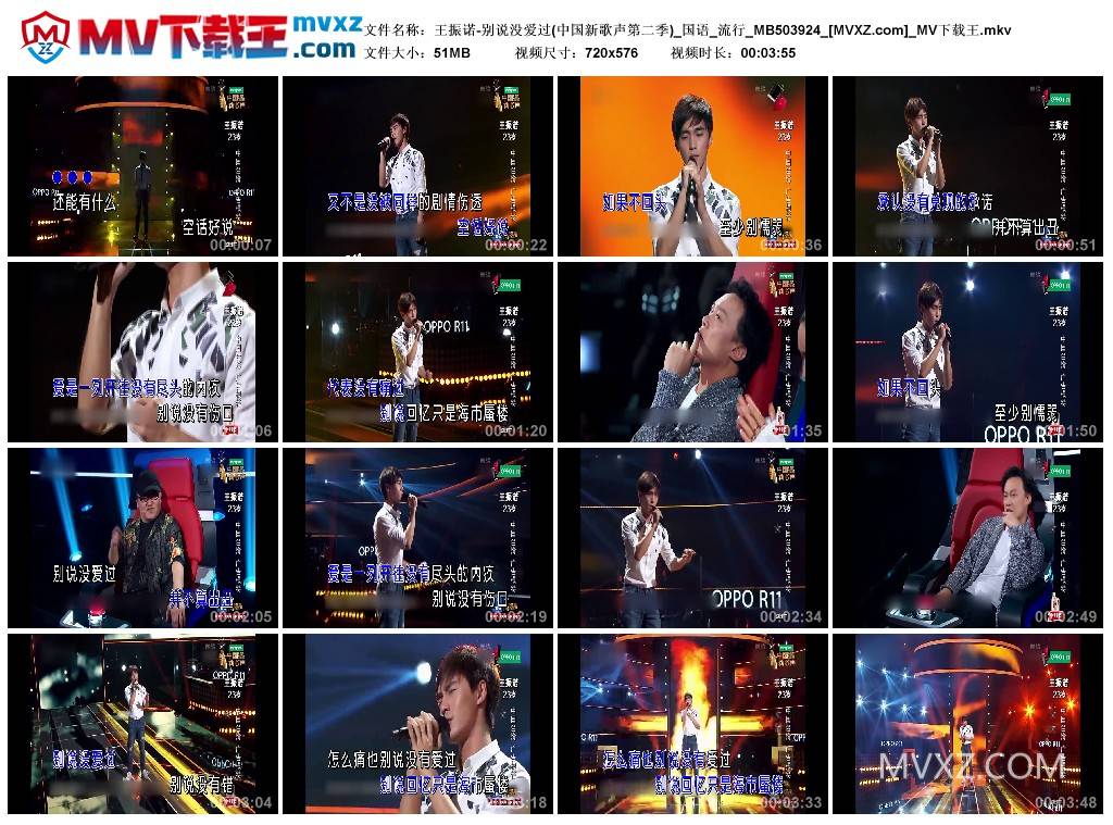 王振诺-别说没爱过(中国新歌声第二季)_国语_流行_MB503924